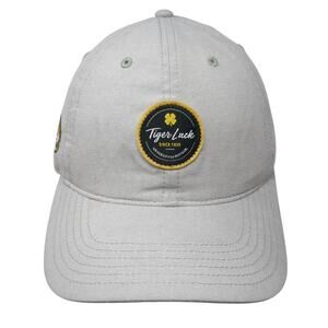 Tiger Luck Live Lucky Slideback Baseball Cap Gray OS Adjustable Black Clover